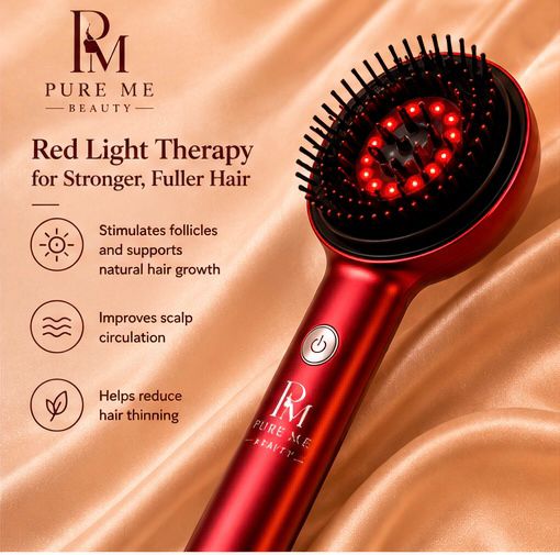 Pure Me Red Light Hair Brush Scalp Massager