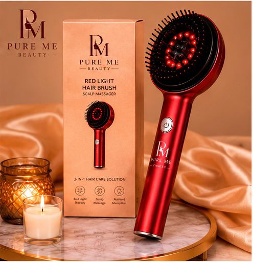Pure Me Red Light Hair Brush Scalp Massager